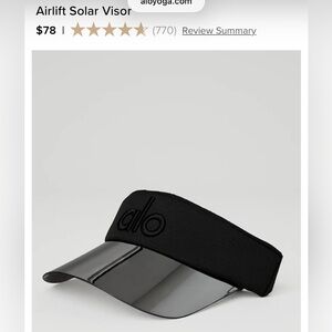 ALO Yoga Black Visor with Tinted Shield
